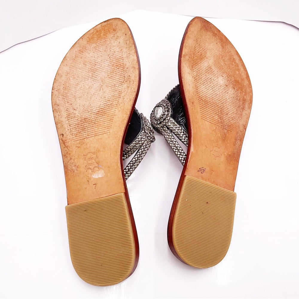 {Skemo Collection} Silver Embellished Slippers - Picture 10 of 16